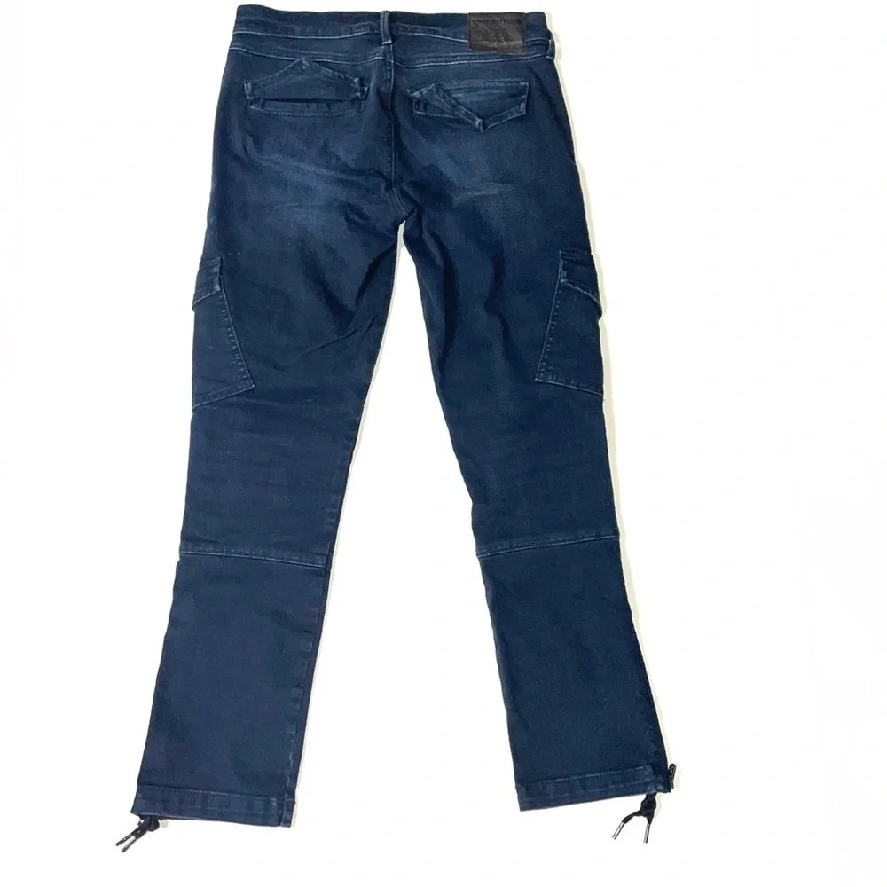 True Religion Halle Mid Rise Super Skinny Cargo Moto Jean Size 25 - Picture 13 of 16